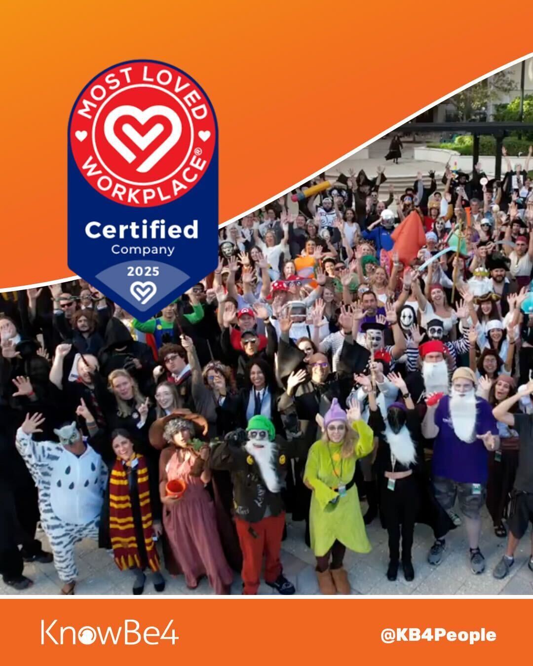 KnowBe4 Named to Newsweek’s List of the 2025 Global Most Loved Workplaces®